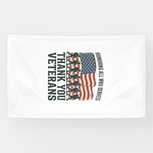 Veteranen Bedankt Patriottisch Militair Vlag T-shi Spandoek