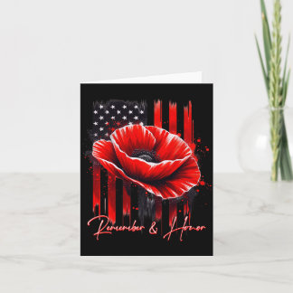 Veteranen Dag 2025 USA Herdenkingsdag Rode Papaver Kaart