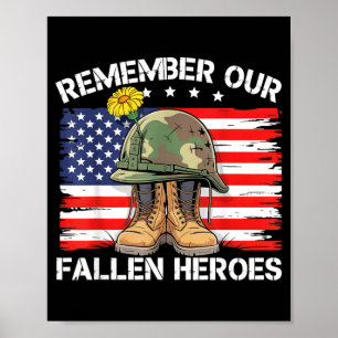 Veteranen Dag citaat Onthoud Gesneuvelde Helden Poster