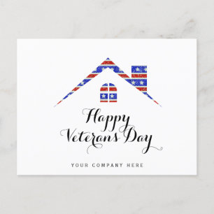 Veteranen Dag Onroerend Goed Huis Briefkaart