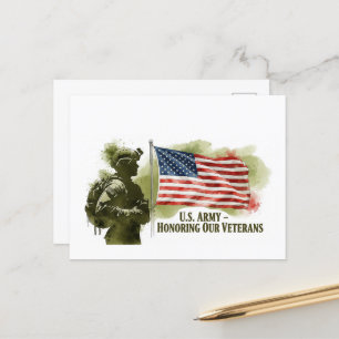 Veteranen Dag - Ter ere aan allen die dienden Briefkaart