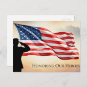 Veteranen Dag - Ter ere aan allen die gediend hebb Briefkaart (Voorkant / Achterkant)