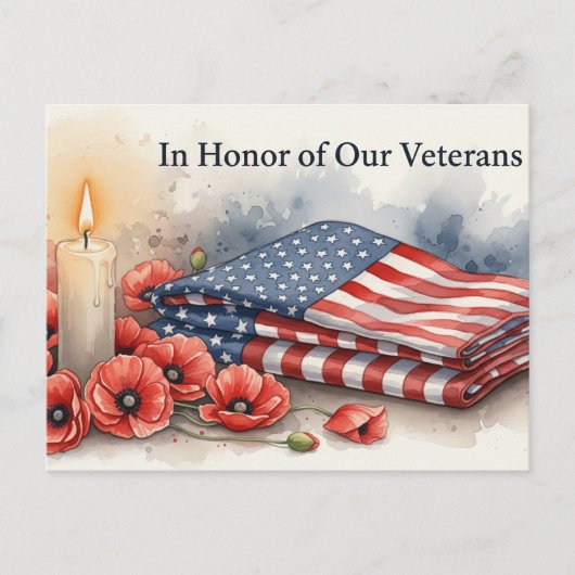 Veteranen Dag - Ter ere van allen die dienden Briefkaart (Voorkant)