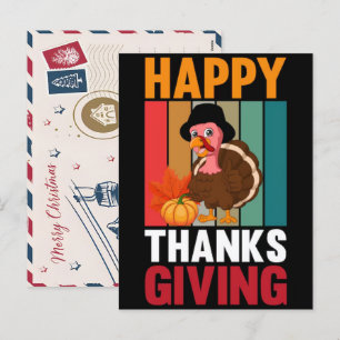 Veteranen Dag, Thanksgiving, en Kerstmis 2025 Feestdagenkaart