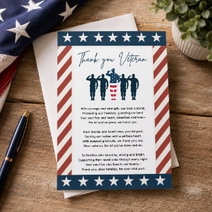 Veteranen Danken U   Patriottische Waardering Bedankkaart