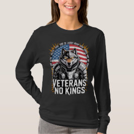 Veteranen Geen Koningen Wolf Ontwerp voor Trots Mi T-shirt