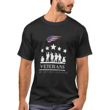 Veteranen Het Backbone Basic Donkere T-shirt van o