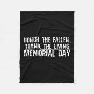 Veteranen, Memorial Day - Eer de gevallen dank Fleece Deken