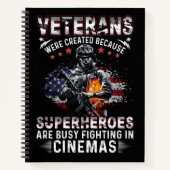 Veteranen Omdat Superhelden Bezig in Bioscopen Notitieboek (Voorkant)