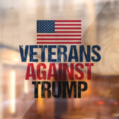 Veteranen tegen de Amerikaanse vlag Trump Raamsticker (Vel 2)