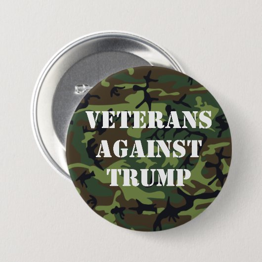 Veteranen tegen de Button van Trump (Voorkant /achterkant)