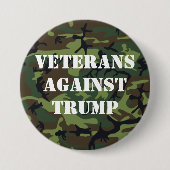 Veteranen tegen de Button van Trump (Voorkant)