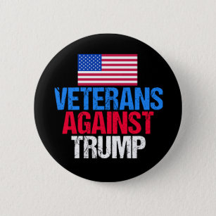 Veteranen tegen Donald Trump Ronde Button 5,7 Cm