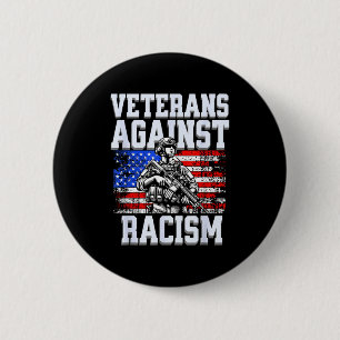Veteranen tegen ons patriottisch leger soldaat ronde button 5,7 cm