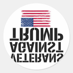 Veteranen Tegen Trump Anti-trump Veteranen Tegen Ronde Sticker