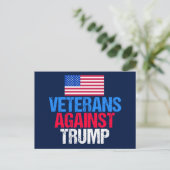 Veteranen tegen Trump Blue Briefkaart (Staand voorkant)