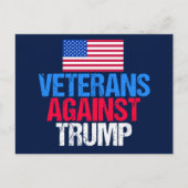 Veteranen tegen Trump Blue Briefkaart (Voorkant)
