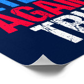 Veteranen tegen Trump Blue verkiezing Poster (Hoek)