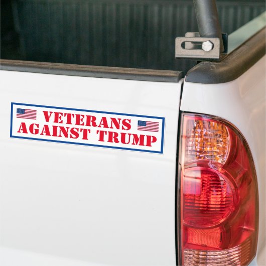 Veteranen tegen Trump Bumpersticker (Op Truck)