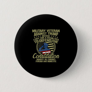 Veteranen Tegen Trump Grappige Anti Trump Kleding Ronde Button 5,7 Cm