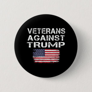 Veteranen tegen Trump T-shirt _ Militaire dierenar Ronde Button 5,7 Cm