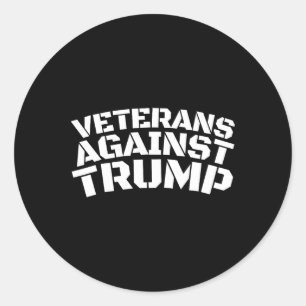 Veteranen tegen Trump tegen anti-Trump veteranen Ronde Sticker