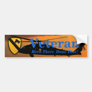 veteranen van de eerste CAV DIV cavalerie Bumpersticker