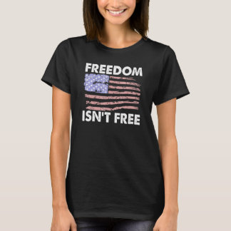 Veteranen van Free American Flag Support P T-shirt