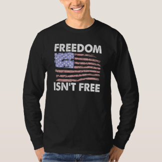 Veteranen van Free American Flag Support P T-shirt
