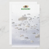 Veteranen van het leger van Airborne Rangers Briefpapier (Voorkant / Achterkant)