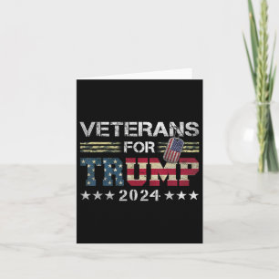 Veteranen van pa Grandpa voor Trump 2024 Amerikaan Kaart