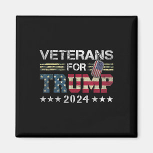 Veteranen van pa Grandpa voor Trump 2024 Amerikaan Magneet
