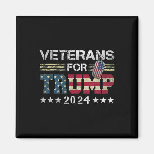 Veteranen van pa Grandpa voor Trump 2024 Amerikaan Magneet
