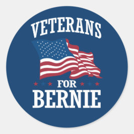 VETERANEN VOOR BERNIE SANDERS RONDE STICKER