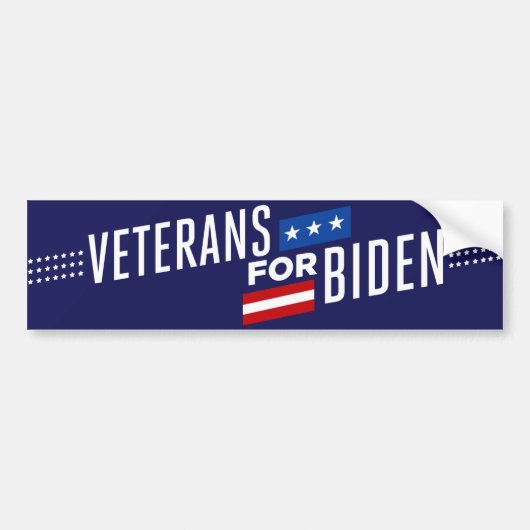 Veteranen voor Biden 2024 Bumpersticker (Voorkant)