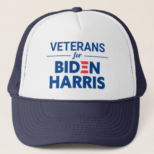 Veteranen voor Biden Harris Custom Text Blue Trucker Pet