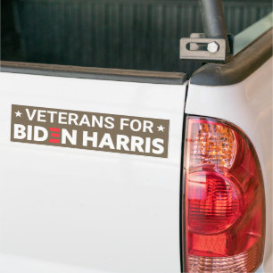 Veteranen voor Biden Harris Custom Text Brown Tan Bumpersticker