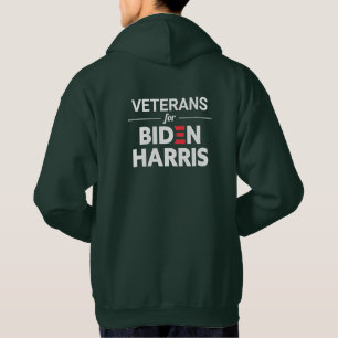 Veteranen voor Biden Harris Custom Text Green Hoodie