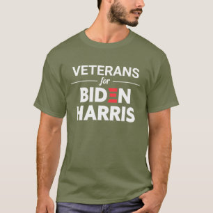 Veteranen voor Biden Harris Custom Text Green T-shirt