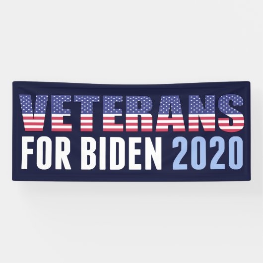 Veteranen voor Biden Spandoek (Horizontaal)