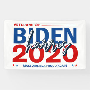 Veteranen voor de verkiezingscampagne van Biden Ha Spandoek