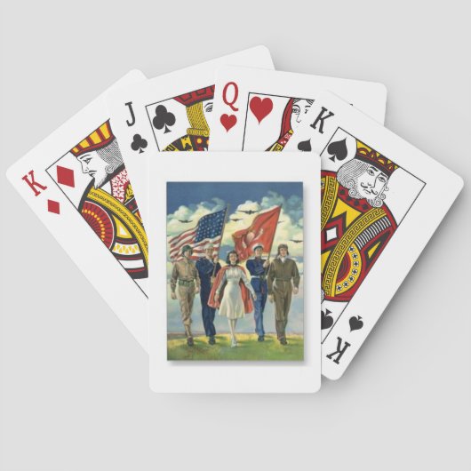 Veteranen voor de vervaardiging - speelkaarten (Achterkant)
