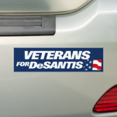 Veteranen voor DeSantis 2024 Bumpersticker (Op auto)