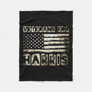  veteranen voor Harris 2024 Military Vets Kam Fleece Deken