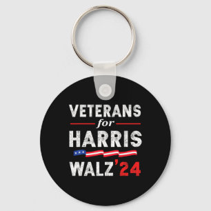 Veteranen voor Harris Waltz 2024 Verkiezingsstem B Sleutelhanger