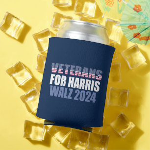 Veteranen voor Harris Walz 2024 Election Blue Blikjeskoeler
