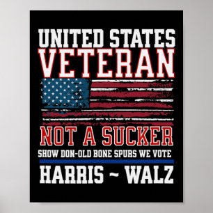 Veteranen voor Harris Wheimer 2024 Militaire Veter Poster
