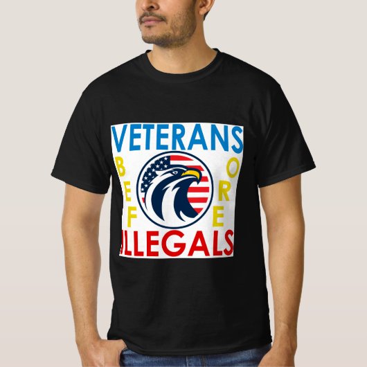veteranen voor illegalen t-shirt (Voorkant)