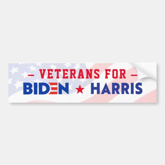 VETERANEN VOOR JOE BIDEN & KAMALA HARRIS 2020 BUMPERSTICKER (Voorkant)