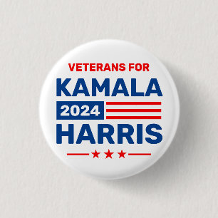 Veteranen voor Kamala Harris 2024 Verkiezingen Sti Ronde Button 3,2 Cm